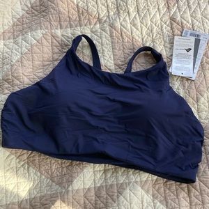 Athleta high neck bikini top navy